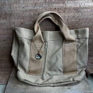 Stylish Tan Canvas Tote Bag